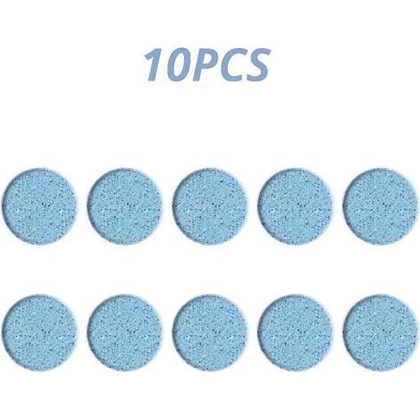 Lot de 10 pastilles effervescentes solides pour pare-brise de voiture, nettoyantes et protectrices pour vitres et peinture. (1/5)