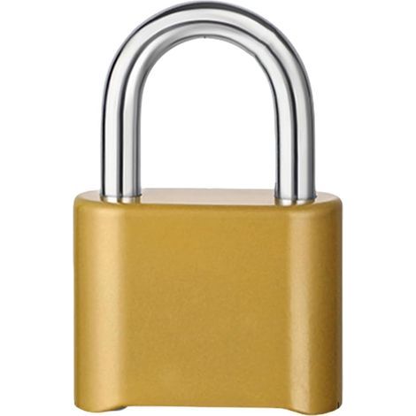 Robust, multifunctional, and secure zinc alloy combination lock for indoor and outdoor use short beam gold color (1/5)