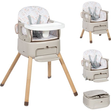 Chaise haute bébé 4 en 1 – Réglable en hauteur – Pliable et légère – Confort et sécurité – Idéale pour petits espaces – Leogreen