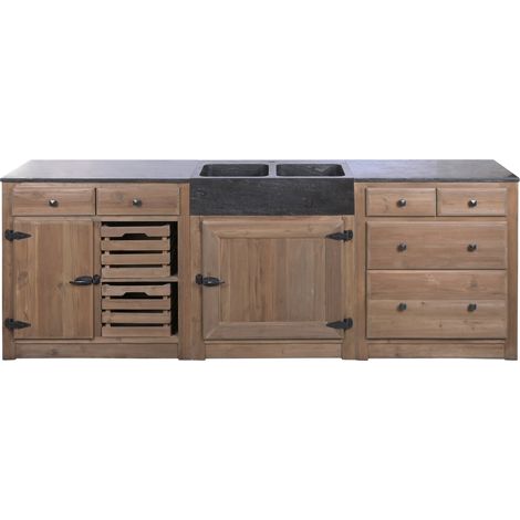 Mueble Cocina Set 3 Piedra Sinterizada 236X55X86 (1/5)