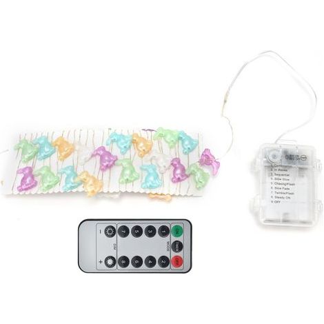 Meter lange, hasenförmige Lichterkette aus Kupferdraht mit 40 LEDs für Osterdekorationen im Haus und im Freien (1/5)