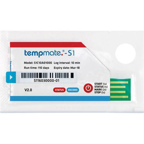 Tempmate S1C10A01000 Temperaturlogger präzise und robust