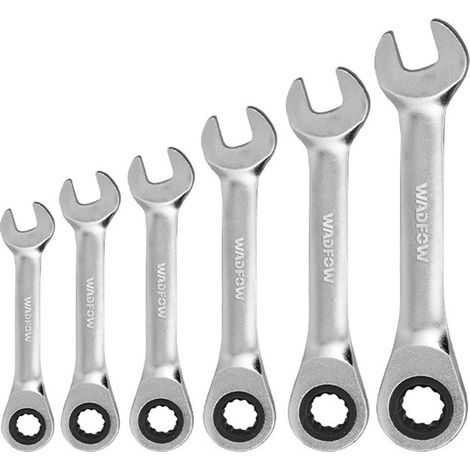 Set di 6 chiavi inglesi corte WADFOW Cr-Mo 8-17mm (1/3)