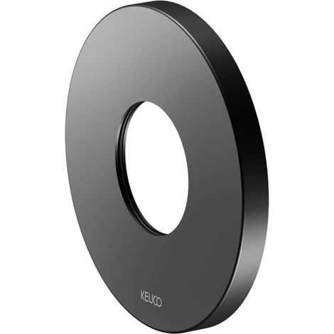 Keuco – Rosace murale 59553370091 – Ronde 105 mm – Noir mat – Pour thermostat