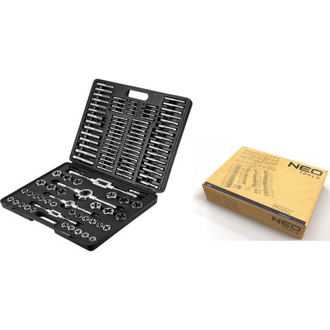 MASCHI E FILIERE 110pz - passo metrico da M2 a M18 - NEO TOOLS 11-915 - PROFESSIONALE (1/5)
