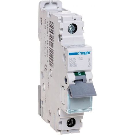 Interruptor automático 1P D 32A 10kA CA NDN132