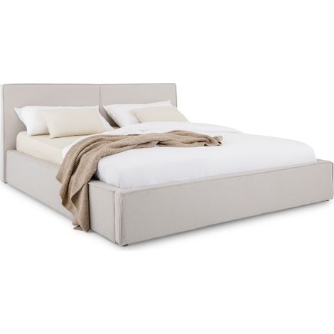Lit double 180 x 200 CALM Gris 180x200 cm (1/5)