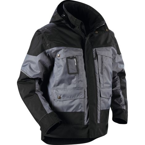 Blakläder Winterjacke, grau / schwarz, Unisex-Größe: L