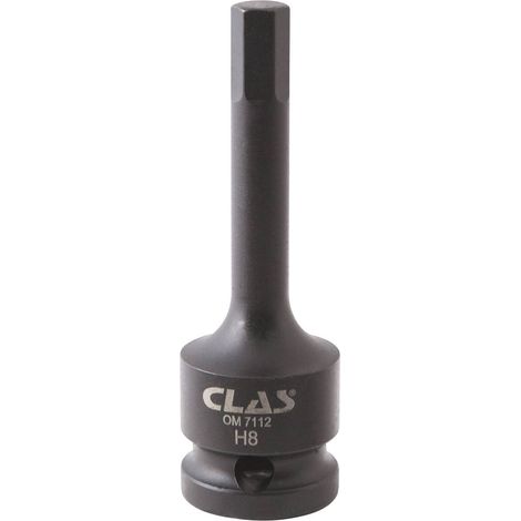 Douille embout choc héxagonale 8mm L.78mm 1/2" Cr-Mo - SA 0479 - CLAS Equipements