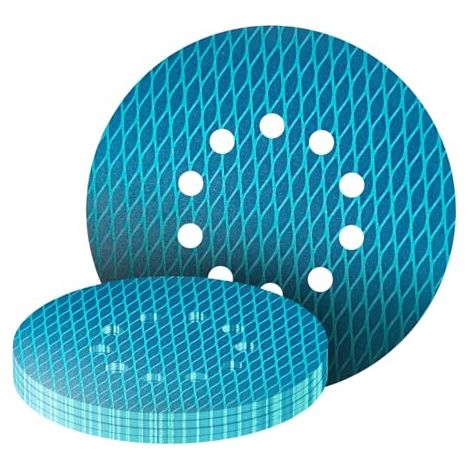Pack de 20 discos abrasivos excéntricos de 225 mm - 10 agujeros - Grano 240 - Forma de diamante - Antiobstrucción - Para Lijadora Jirafa (1/5)