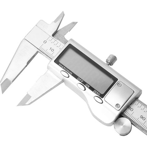 Elektronischer Messschieber komplett aus Edelstahl, digitaler Messschieber, 0-150 mm, inklusive Batterie. (1/5)
