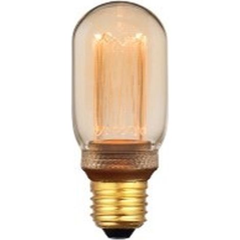 Lampadina filamento ambra tubolare E27 — 4x11 cm