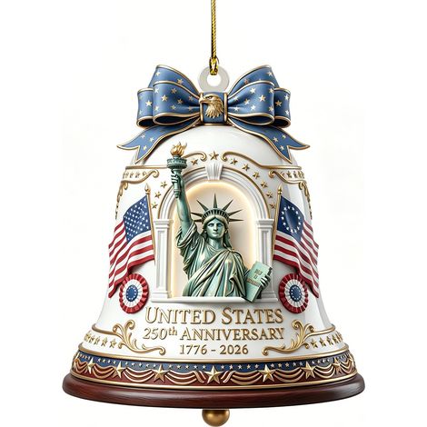 New United States 250th Anniversary Acrylic Pendant, Independence Day Gift, July 4th Decoration, Style A - 10x10cm