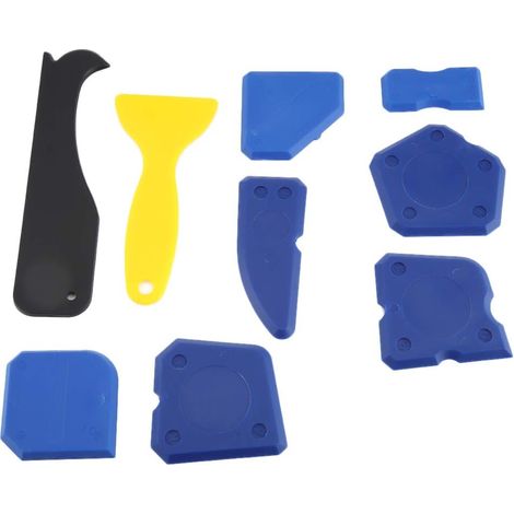 Outil de calfeutrage, 9 pièces Silicone Mastic Finition Outils de calfeutrage pour Salle de Bain Cuisine étanchéité Main calfeutrage Outil de Retrait (1/5)