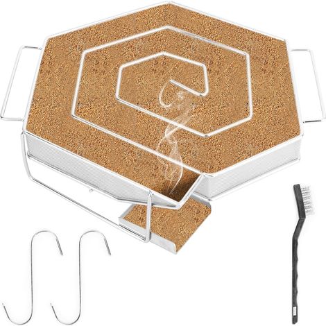 1 Générateur de fumée froide, Acier inoxydable 304, Avec crochets et brosses, Pour barbecue et fumoir (1/5)