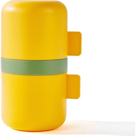 Moulin à café manuel portable, mouture réglable, jaune, pour expresso, cafetière à piston et café filtre, pour une utilisation à la maison et en voyage.-AquaForge (1/4)