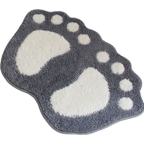RisingFF non-slip bath mat, microfiber, 40 x 60 cm, gray.