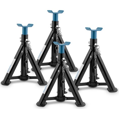 4 x Bituxx Unterstellbock 2T klappbar verstellbar Auto PKW Wagenheber Abstellböcke 2000kg Schwarz / Blau
