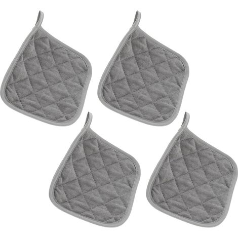 Set de Maniques Carrées la Chaleur en Polyester Lot de 4 Douces et Confortables Cuisine pour Cafés et Repas (1/5)