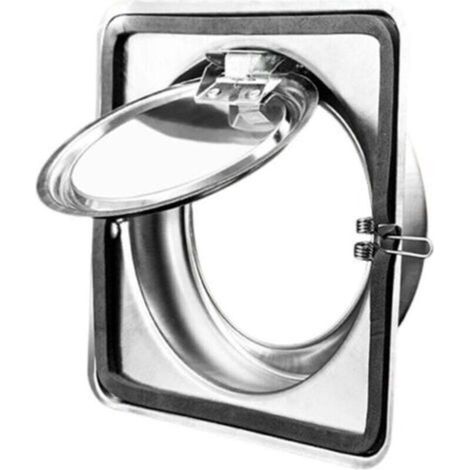 Clapet anti-retour pour hottes de cuisine, version inox, 18,8 cm x 18,8 cm (1/4)