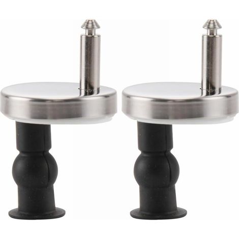 Lot de 2 Charnières à Fermeture Douce pour Siège de Toilette Carré – Dégagement Rapide et Fixation Sans Trou Visible (1/4)