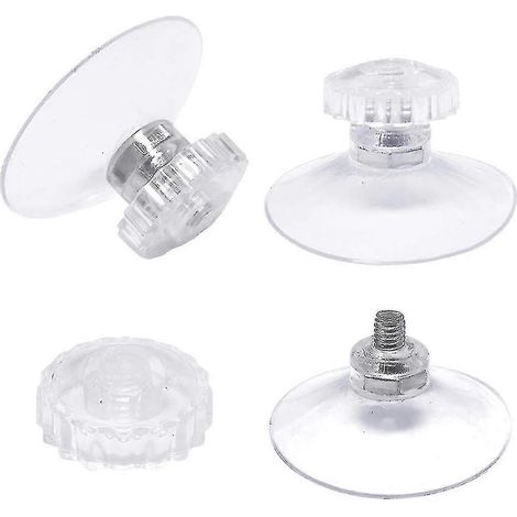 Lot de 30 ventouses pour verre - Ventouses en PVC transparent de 45 mm (1/4)