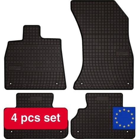Tapis de voiture en caoutchouc, ensemble de 4 pièces, conçu pour Audi Q5 II FY/F5 SUV, Sportback Coupé (2017-), rétention d'eau et de boue, zone de pédale renforcée (1/5)