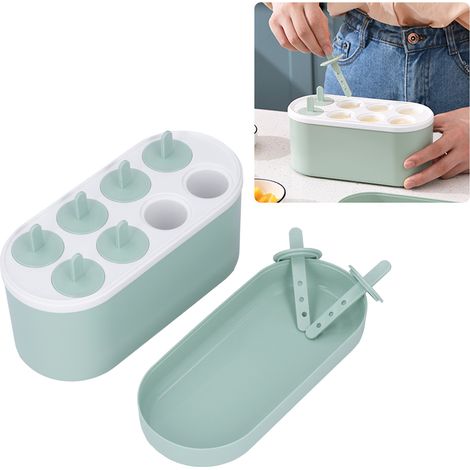 Eiswürfelform mit 8 Mulden, praktisches Werkzeug zur Herstellung von eigenem Eis, ideal für die Küche. (1/5)
