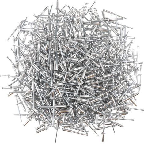 PACK DE 500 RIVETS POP TETE DOME OUVERT AVEUGLE INOX 4.8mm 4.8x13mm (1/5)