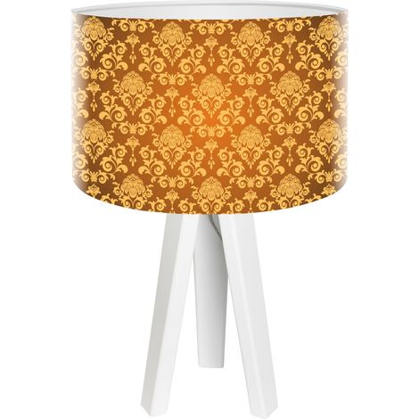 Lampe de chevet stamps foto-181 - Blanc, orange
