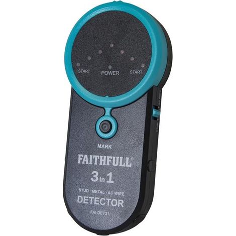 Faithfull 3-in-1 Detector for Studs, Metal, and Live Wires