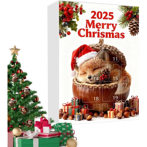 Calendrier De L'Avent 2025 Ornements Animaux Glands Pendentifs 2D En  Ornements Compte À Rebours 24 Jours Animaux Fêtes Pour Maison Voiture Rétroviseur Mur Fenêtre Porte Adultes (1/5)