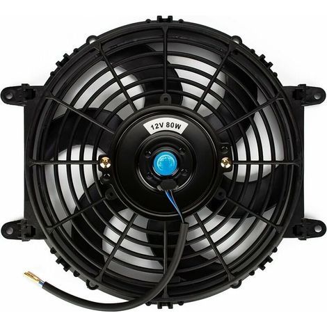 Ventilateur De Refroidissement Radiateur - 10 Pouces - 12 V - 80 W - Universel Pour Voiture Camion SUV - Noir - 1 Unite (1/4)