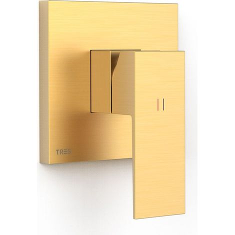 TRES 10627810OM RAPID-BOX Pieza Vista para Caja Empotrada de 1 Vía Color Oro Mate 24K - ref: 10627810OM