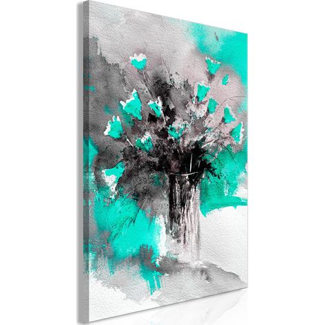 Tableau Bouquet de Couleurs (1 Partie) Vert Vertical - 60 x 90 cm (1/4)