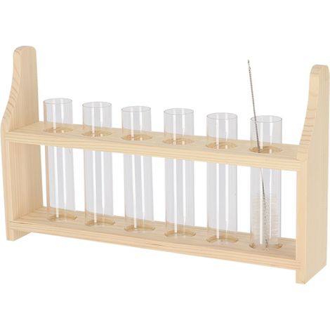 Support pour Tubes à Essai M, Porte-Tubes de Laboratoire Robuste, 33,3 x 6 x 20 cm - PANGIVO