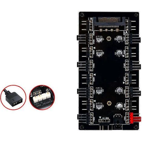 Adaptateur d'alimentation pour ventilateur ARGB 5V 3 broches ARGB 12V 4 broches - 5VSATA (1/5)