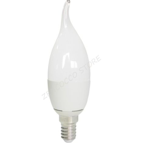 LAMPADINA LED per lampadari 6w Base E14 Fiamma 180gradi Bianca Opaca Driwei 6 - Bianco Naturale