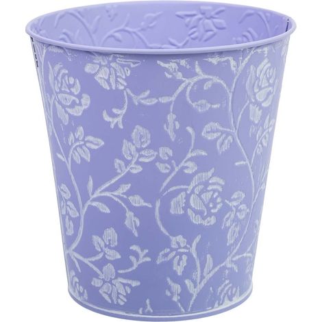 Cubo metálico violeta D14x14,5h cm (1/5)