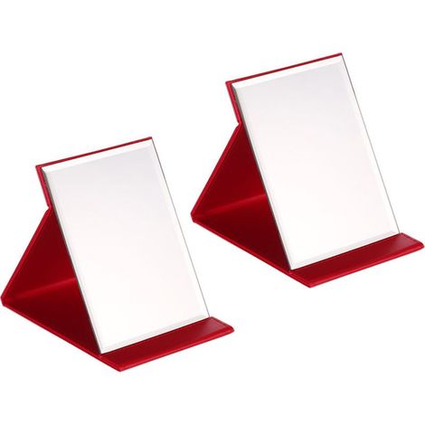 Rechteckiger Klappspiegel – 12 x 8 cm – Für Reisen, Büro, Schminken – Tragbar, Taschenformat – 1 Stück (1/5)