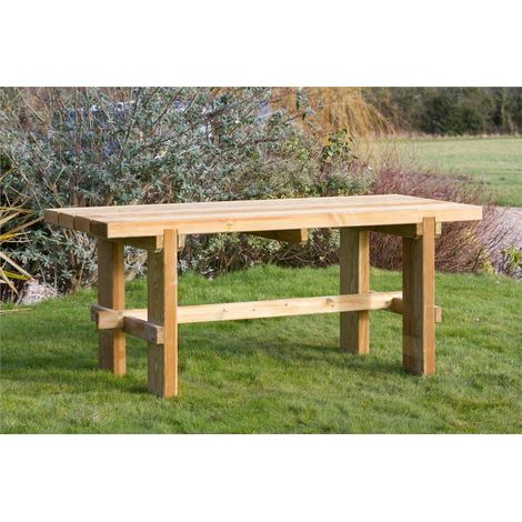 Zest Rebecca Wooden Picnic Dining Table Garden PEFC (1/5)