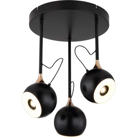 Pendelleuchte Hängeleuchte Deckenleuchte LED Metall schwarz beweglich H 42 cm