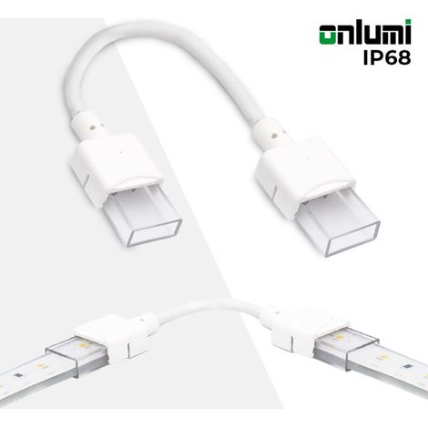 Connecteur étanche pour ruban LED avec câble - 2 pins - ruban de