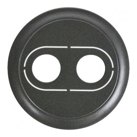Enjoliveur Céliane pour prise banana simple finition graphite (067872) (1/3)