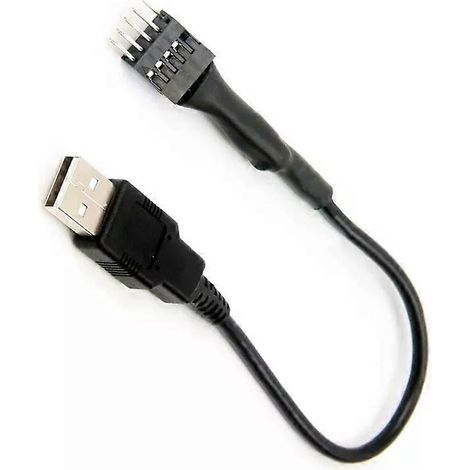 USB-Header auf USB Typ A Mainboard-Adapterkabel, 9-poliger Stecker auf Typ A Stecker, Mainboard-Adapterkonverter – JXLGV (1/4)