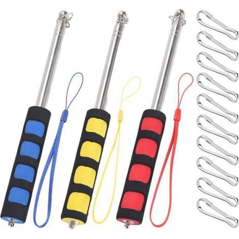 Mât télescopique - Non spécifié - Lot de 3 - Acier inoxydable - Pliable - Réglable Différentes couleu PIQUET D'ANCRAGE POUR VOILE D (1/3)