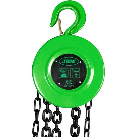 Paranco jbm manual hoist capacità 1000 kg altezza 2,8 m
