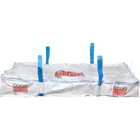 Big Bag con tejido laminado para la recogida AMIANTO, URALITA, FIBROCEMENTO, ASBESTOS, hasta 1250 kg                                                     260 x 125 x 40 cm (1/3)
