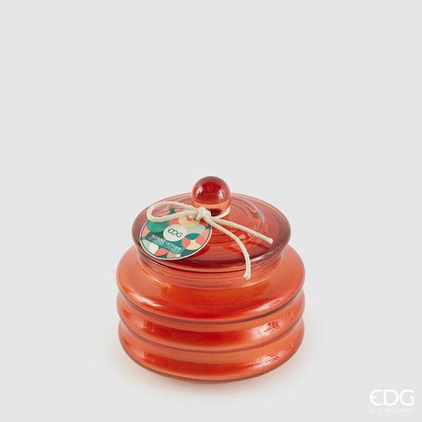 EDG Enzo De Gasperi Candela Circle con Profumo H 9,5 Cm D 9,5 Cm Bomboniera Vetro Nordic Vetiver