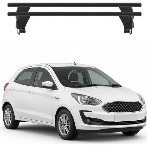 OMAC Dachträger Querträger Alu für Ford Ka+ 2016-2019 – Abschließbar – T-Nut – City-Crash-getestet – Max. 50 kg Schwarz (1/5)